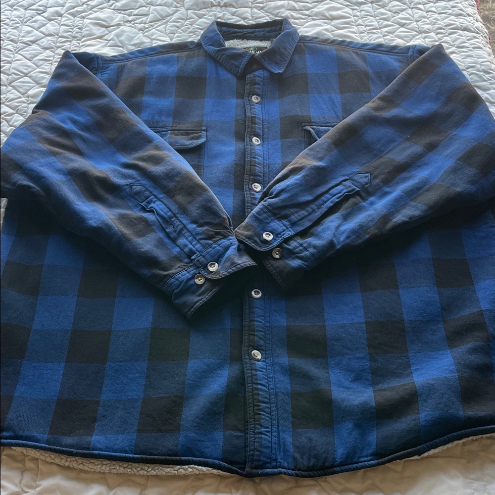 RedHead Blue and Black Checkered Shirt/Coat